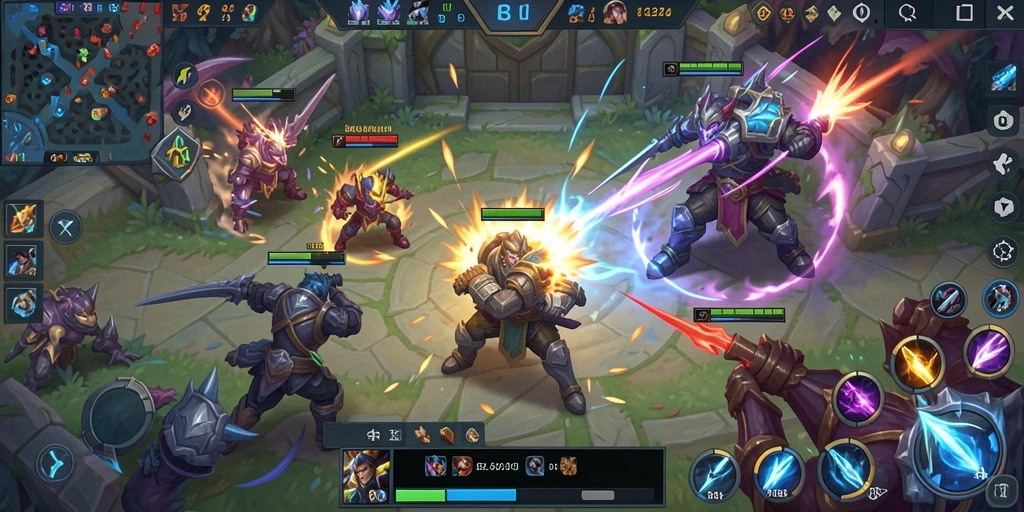 Tampilan menarik dari gameplay pertempuran di 3446.