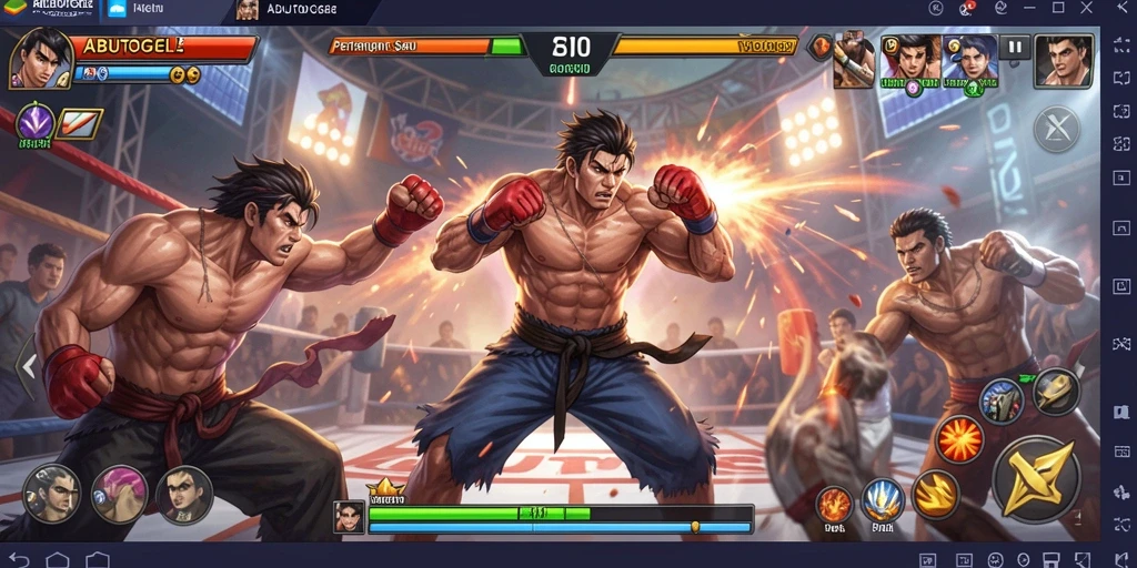 Gameplay seru dengan pertarungan karakter yang beragam.