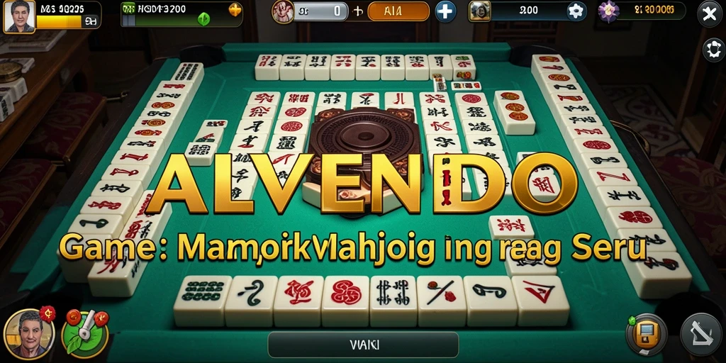 Tampilan gameplay seru di ALVENDO dengan desain Mahjong yang menarik.