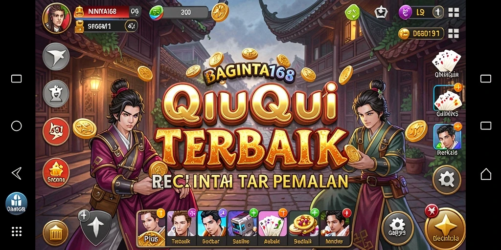 Tampilan gameplay QiuQiu yang seru dan interaktif.