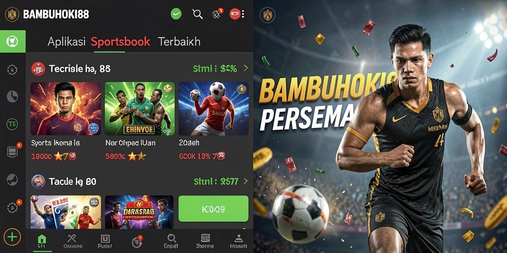 Tampilan gameplay menarik dari aplikasi Sportsbook BAMBUHOKI88.