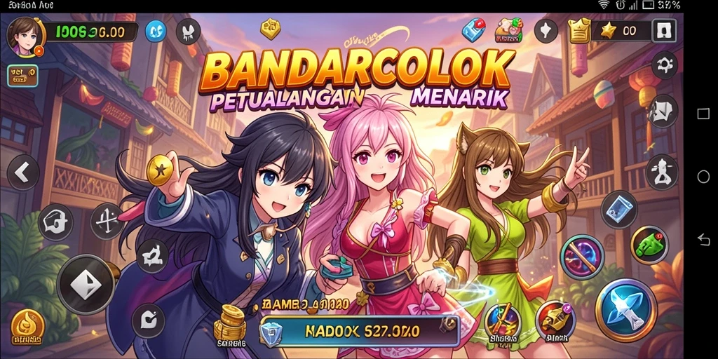 Tampilan gameplay BANDARCOLOK yang mengasyikkan dan penuh warna.