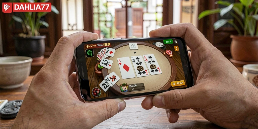 Gameplay seru dalam permainan QiuQiu DAHLIA77.