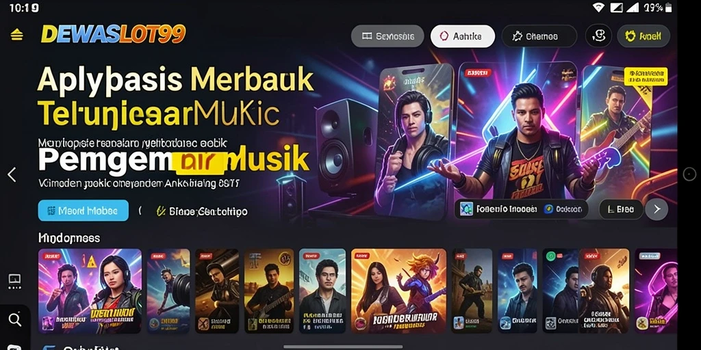Tampilan menarik dari gameplay DEWASLOT99 di aplikasi musik.