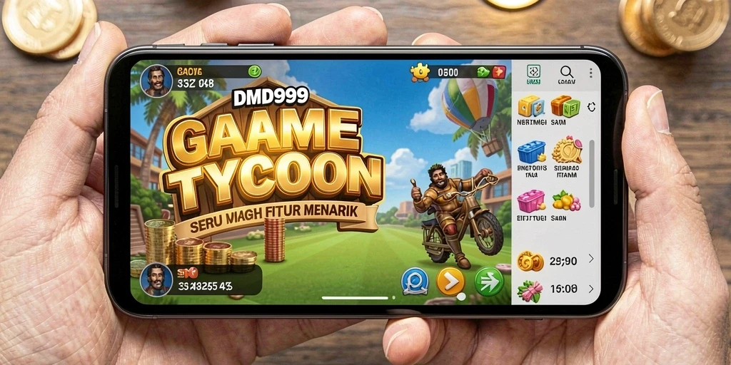 Tampilan gameplay <strong>DMD999</strong> yang menarik dengan berbagai pilihan bisnis.