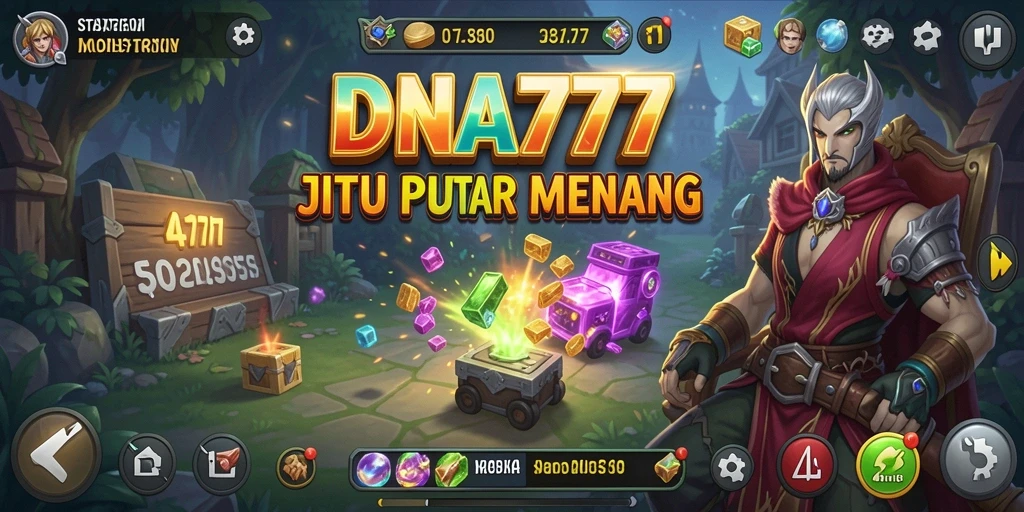 Tampilan gameplay DNA777 menunjukkan aksi pertempuran strategi yang intens.