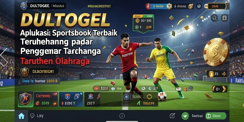 Tampilan interaktif aplikasi DULTOGEL saat melakukan taruhan olahraga.