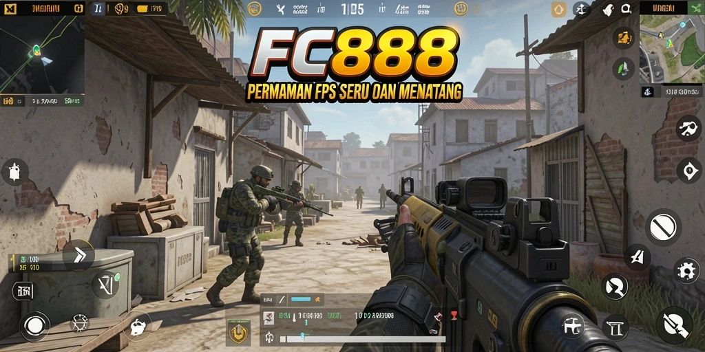 Tampilkan gameplay seru dari FC888 dengan aksi menembak yang nyata.