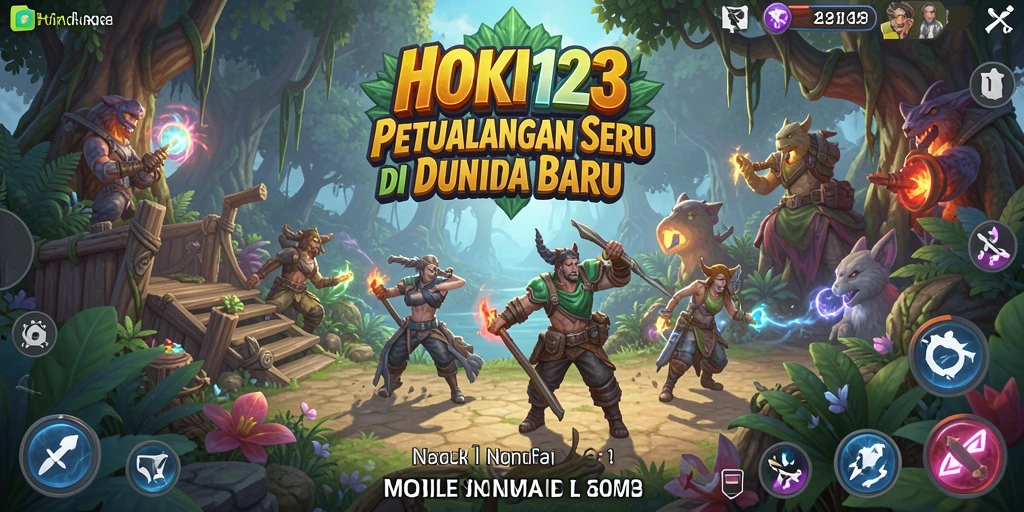 Screenshot gameplay HOKI123 dengan aksi petualangan yang seru.