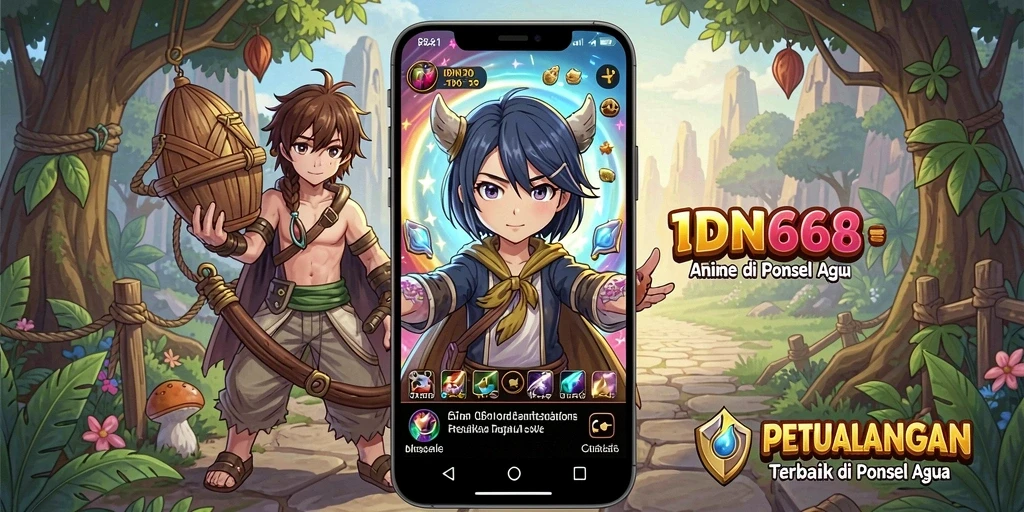 Screenshot gameplay IDN668 menampilkan karakter Anime dalam aksi.