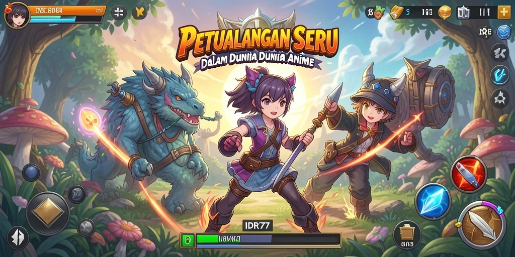 Tangkapan layar menampilkan aksi gameplay seru dalam IDR77.