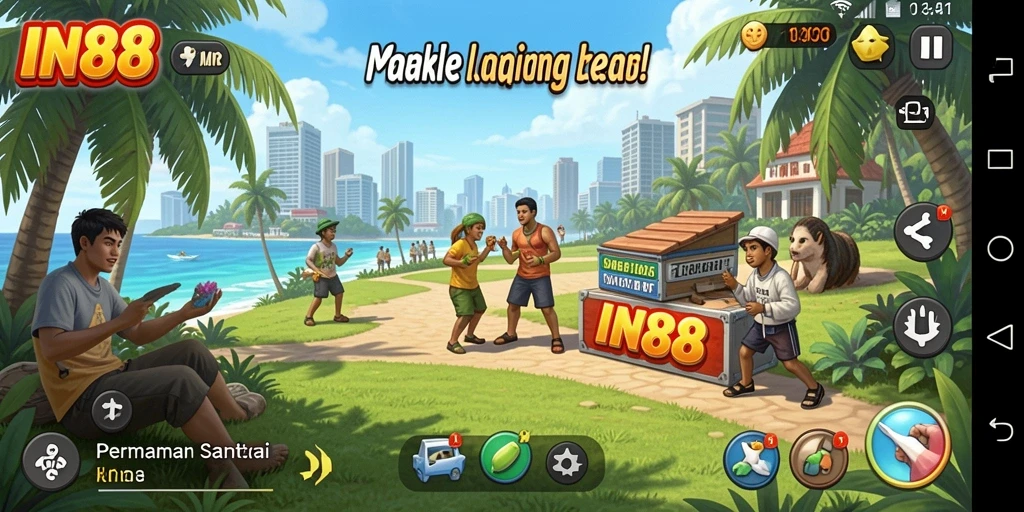 Tampilan gameplay <strong>IN88</strong> yang penuh warna dan mengasyikkan.