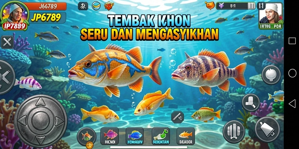 Tampilan menarik saat menembak ikan di JP6789.