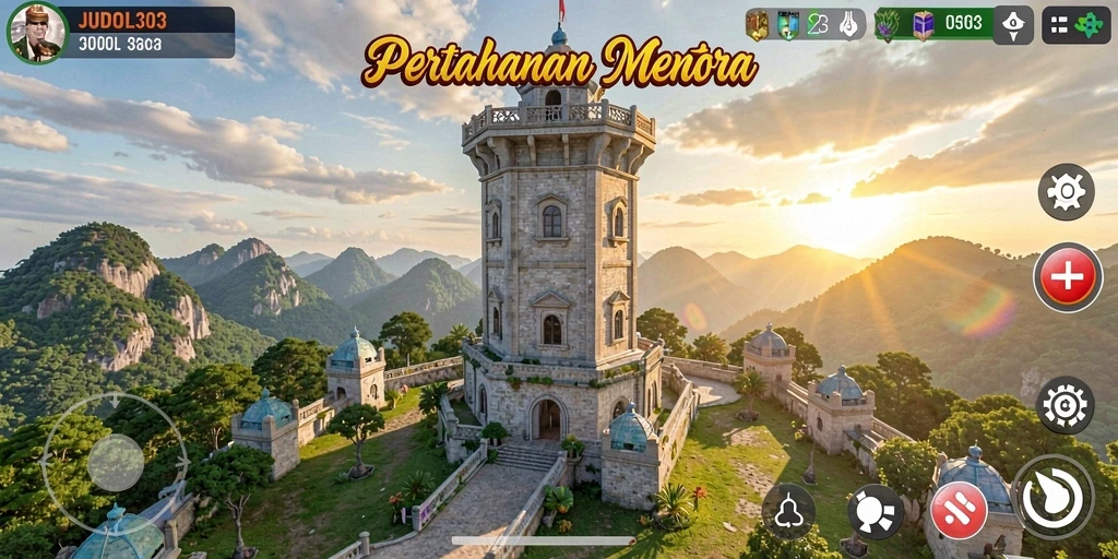 Screenshot JUDOL303 menampilkan aksi seru dalam gameplay Tower Defense.