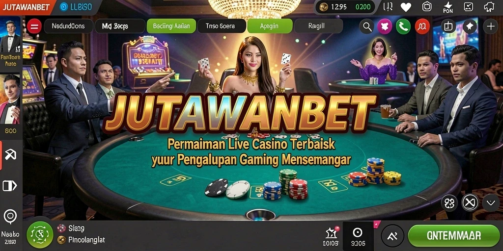 Screenshot gameplay JUTAWANBET menampilkan dealer Live Casino yang handal dan interaksi langsung.