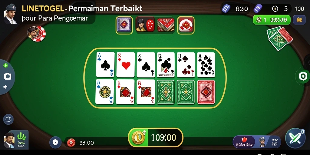 Tampilan gameplay Domino yang seru dalam LINETOGEL.