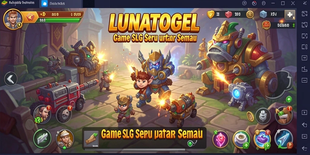 Tampilan gameplay LUNATOGEL yang mendebarkan dan interaktif.