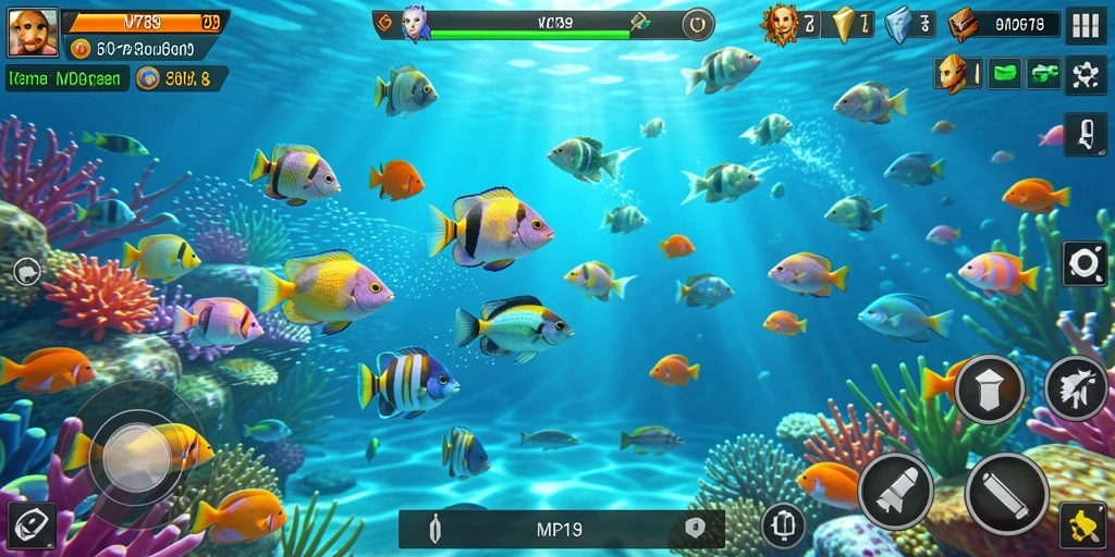 Tampilan gameplay seru saat menembak ikan di MVP789.