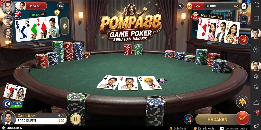Tampilan gameplay seru di POMPA88 dengan banyak pemain aktif.