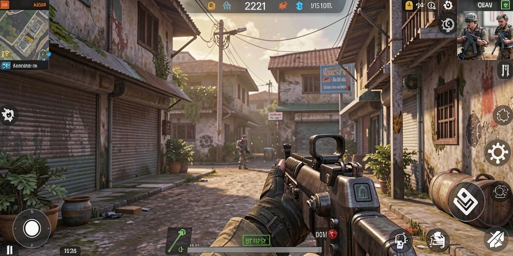 Tampilan screenshot QQ1221 yang menarik dengan gameplay TPS yang dinamis.