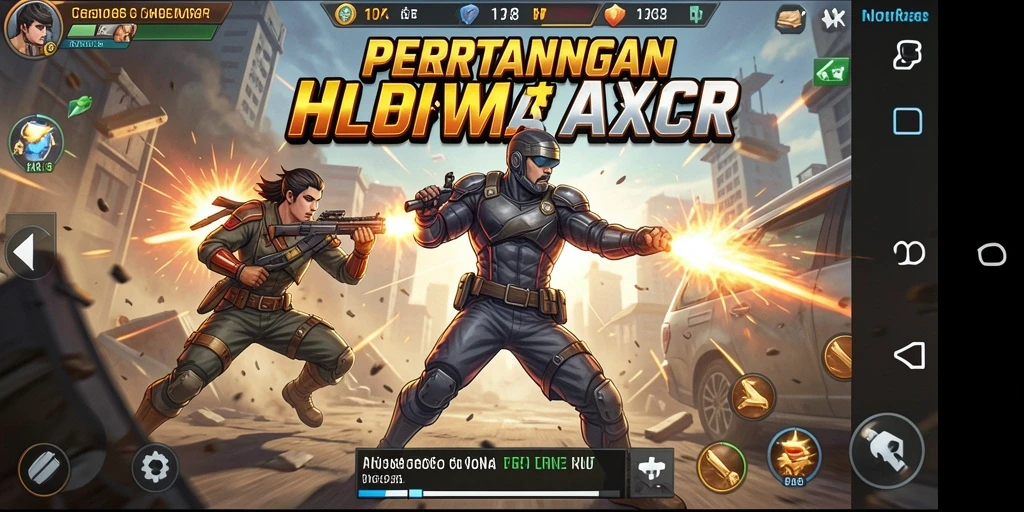 Tampilan aksi seru dalam gameplay RK88 yang memukau.