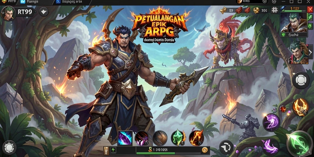 Tampilan luar biasa dari gameplay ARPG RT99 yang penuh aksi.