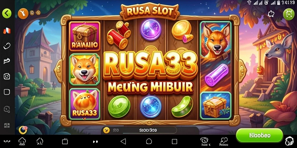 Gameplay RUSA33 yang menampilkan fitur slot menarik dan bonus besar.