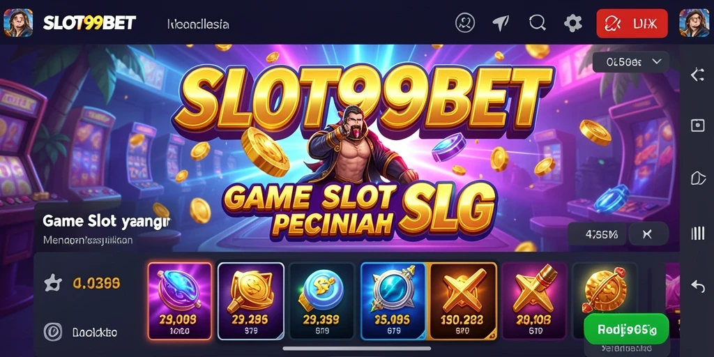 Tampilan menarik dari gameplay SLOT99BET dengan berbagai tema slot.