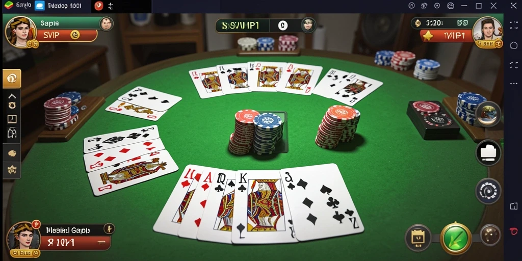Screenshot gameplay SVIP1 dengan tampilan Gaple yang menarik.