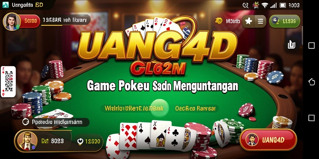 Gameplay Poker seru di aplikasi UANG4D.
