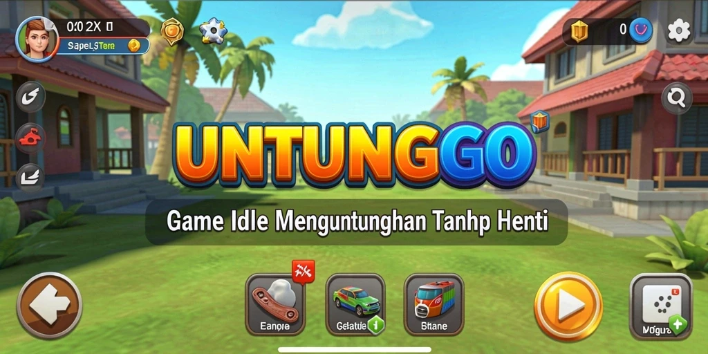 Tangkapan layar gameplay UNTUNGGO menampilkan aksi menarik dari game Idle.